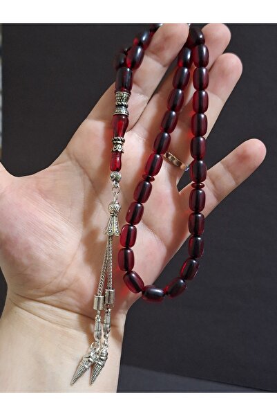 ARSİN TESBİH & AKSESUAR Nakkaş imameli ateş kehribarı