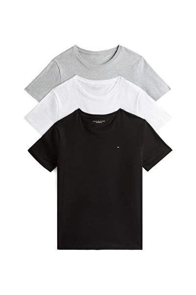 Tommy Hilfiger Tommy Hilfiger Men White/Black/Grey Heather Short Sleeve Crew Neck Pack Of 3 T-Shirts