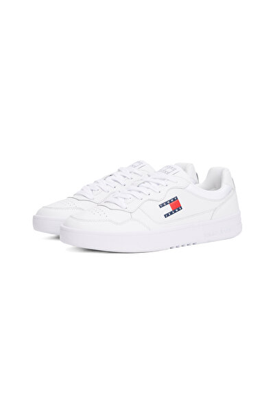 Tommy Hilfiger Tommy Hilfiger Men White New Cupsole Leather Low Top Sneakers