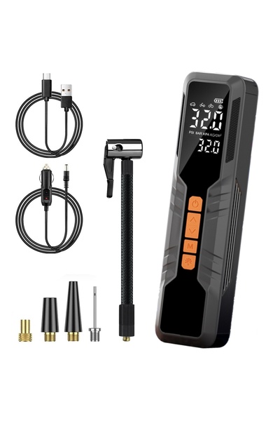 TECHSTAR Compresor auto portabil LW-8018 cu afișaj digital LCD și lanternă LE...