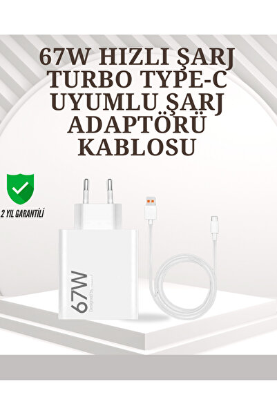 GultekinSell Type-C Uyumlu 67W Turbo Hızlı Şarj Aleti Akıllı Koruma Sistemli 1247315