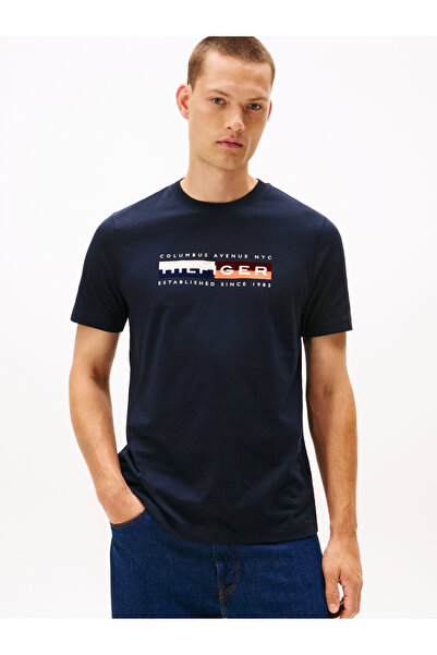 Tommy Hilfiger Tommy Hilfiger Men Desert Sky Short Sleeve Crew Neck Th Graphi...