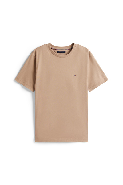 Tommy Hilfiger Tommy Hilfiger Men Coastal Taupe Short Sleeve Crew Neck Ess Seasonal Reg Fit T-Shirt