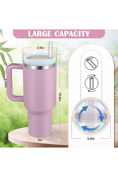 MACON 40oz Quencher H20 Stainless Steel Vacuum Tumbler for Water, Iced Tea or Coffee, Smoothie and More
