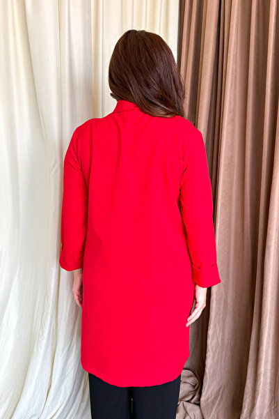 ModaPlaza Women's Large Size Long Jacket 2335