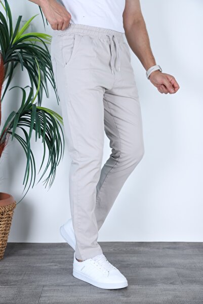 MYRAB DENİM Men's Regular Linen Look Jogger Pants