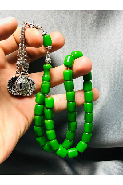 TTS TÜRK TESBİH SANATI Kapsül Yesil Toz Kehribarı Tesbih