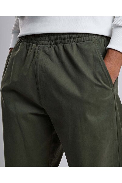 R&B Solid Loose Fit Pants with Elastic Waist