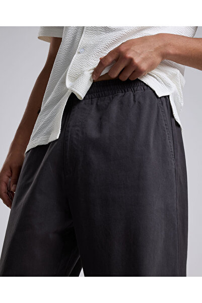 R&B Solid Loose Fit Pants with Elastic Waist