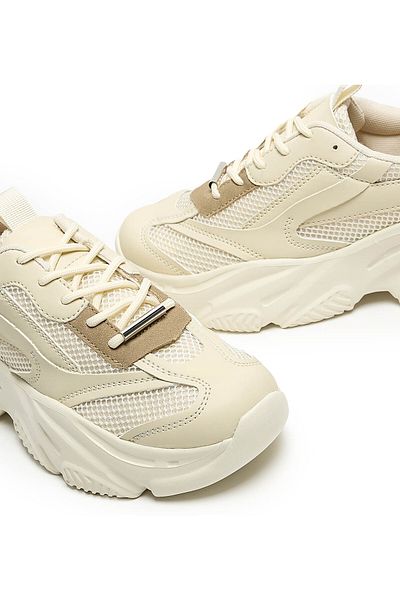 R&B Mesh Lace Up Chunky Sneakers