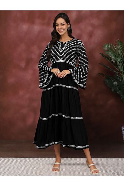 alaya Hand Embroidered Chikankari Modal Jalabiya-AL4015