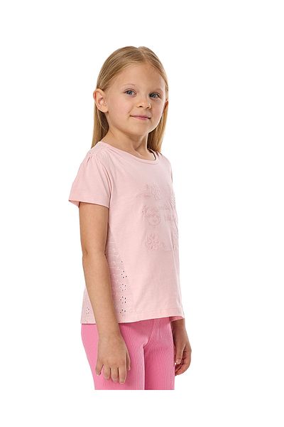 R&B Embroidered T-Shirt with Crew Neck and Short Sleeves