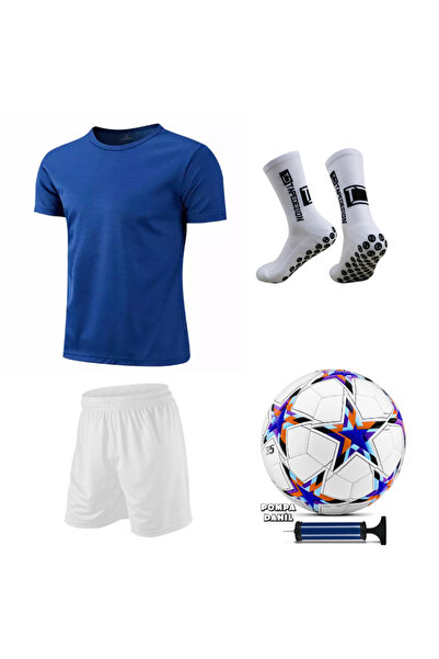 parypary Halı Saha Forması Forma Şort Ve Silikon tabanlı Çorap Futbol Topu Set (pompa dahil)