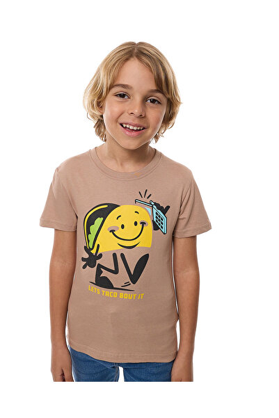 R&B Printed T-Shirt With Crew Neck And Short Sleeves