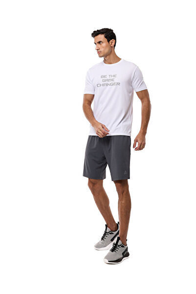 R&B Typography Print Active T-Shirt with Crew Neck and Short Sleeves