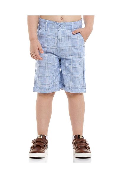 R&B Plaid Shorts with Button Closure