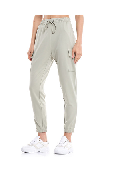 R&B Solid Jogger Pants with Drawstring Waist