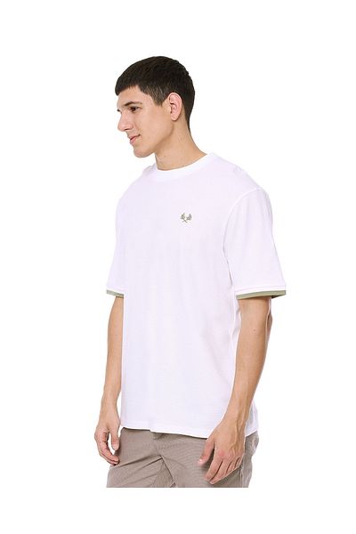 R&B Print Detail T-Shirt With Crew Neck And Short Sleeves