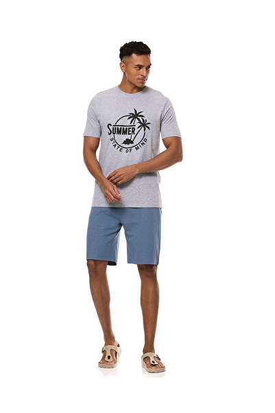 R&B Solid Lounge Shorts with Elastic Waist