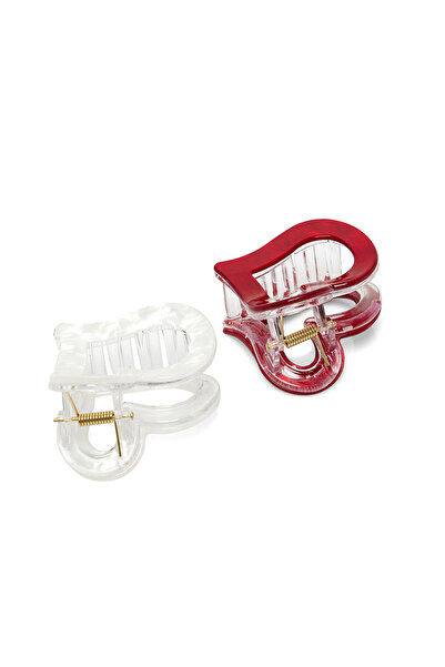 R&B 2 Pack Heart Hair Claw Clips