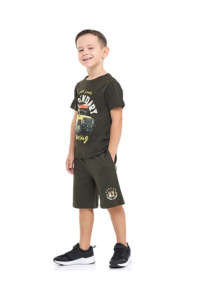 R&B Printed Bermuda Shorts with Drawstring Waist