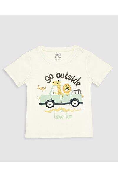 R&B طقم تي شيرت وشورت مطبوع