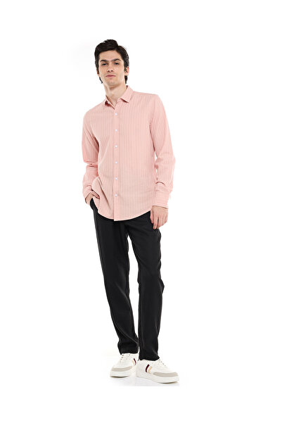 R&B Textured Pants with Drawstring Waist