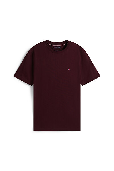 Tommy Hilfiger Tommy Hilfiger Men Deep Burgundy Short Sleeve Crew Neck Ess Seasonal Reg Fit T-Shirt
