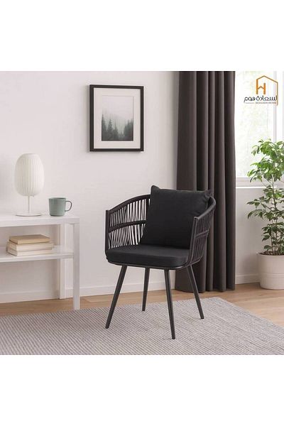 Al Saada Home Single Fabric Chair - Black