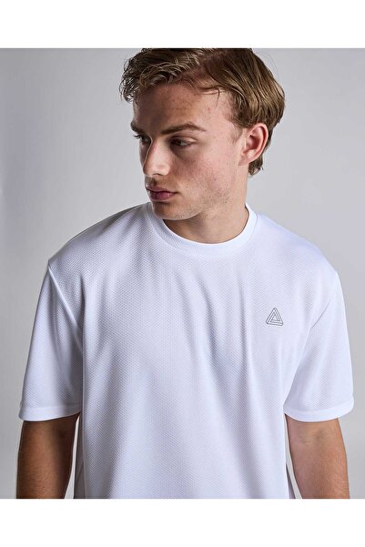 R&B Logo Detail Active T-Shirt with Short Sleeves
