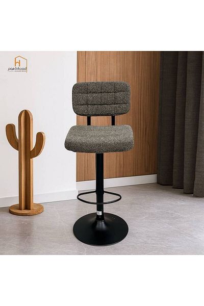Al Saada Home Adjustable Bar Chair - Brown - 37 x 41 x 106 cm