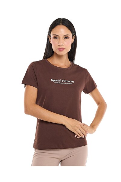 R&B Printed T-Shirt with Crew Neck and Short Sleeves