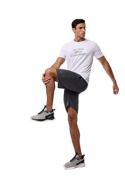 R&B Solid Active Shorts with Drawstring Waist