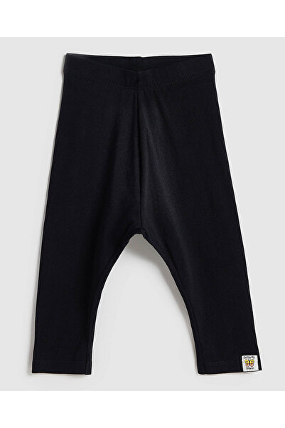 R&B Solid Leggings with Elastic Waist