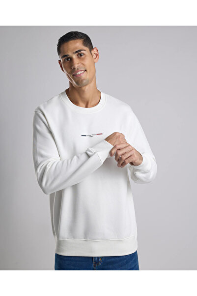 R&B سويت شيرت مطبوع برقبة دائرية وأكمام طويلة