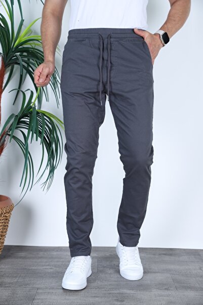 MYRAB DENİM بنطلون رجالي عادي كتان Look بنطال جوغر
