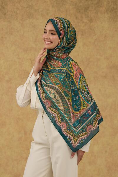 İpekhan Soft Shawl Petrol Green 3053-12