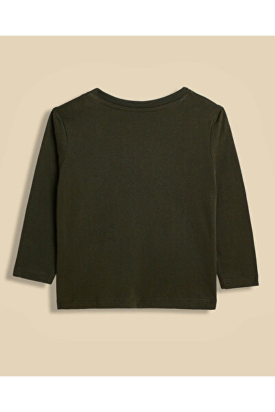 R&B Printed T-Shirt with Crew Neck and Long Sleeves