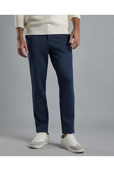 R&B Textured Knit Pants with Button Closure