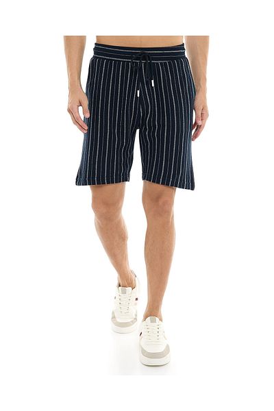 R&B Striped Shorts with Drawstring Waist