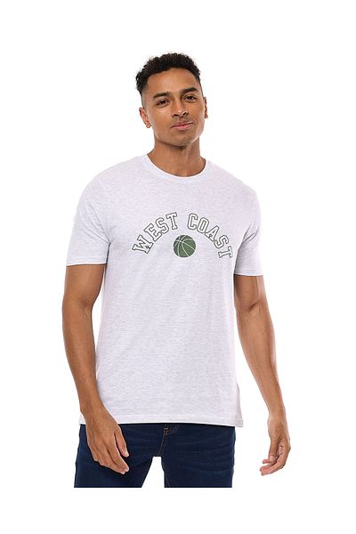 R&B Printed T-Shirt with Crew Neck and Short Sleeves
