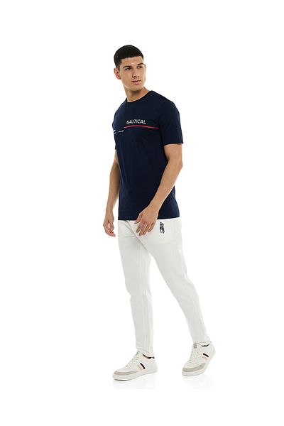 R&B Embroidered Knit Pants with Drawstring Waist