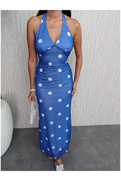 ESRAHELVACI Πουά φόρεμα με δέσιμο στην πλάτη