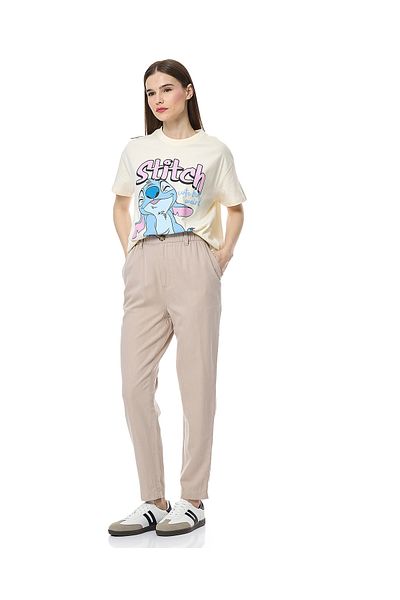 R&B Solid Tapered Fit Pants With Button Closure