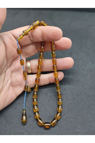 İskeçe Exclusive There Is No Other Place!!! Furkan Gül Master Artifact Ringed Imame Hand Size Tightening Amber Certified 8344