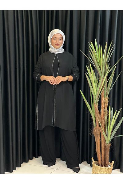 Butik büyük beden Stone Front Set