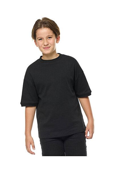 R&B Solid T-Shirt with Crew Neck and Short Sleeves