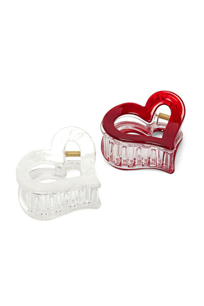 R&B 2 Pack Heart Hair Claw Clips