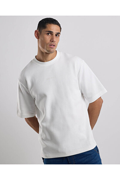 R&B Solid T-Shirt with Crew Neck and Short Sleeves