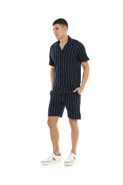 R&B Striped Shorts with Drawstring Waist